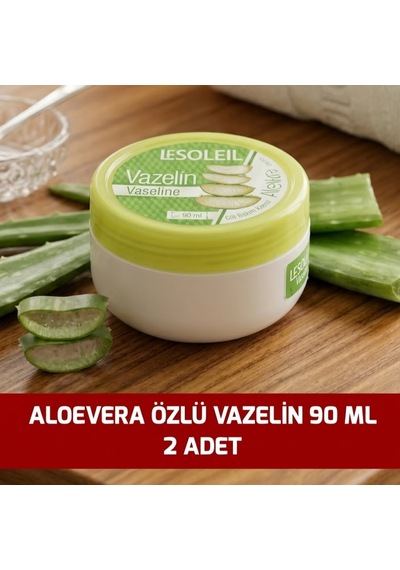 2 Adet Aloevera Özlü Vazelin 2 X 90 Ml.
