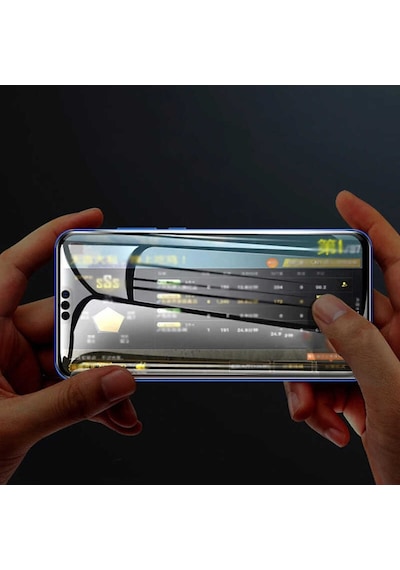 Huawei P20 Lite New 5D Privacy Hayalet Cam Ekran Koruyucu Siyah