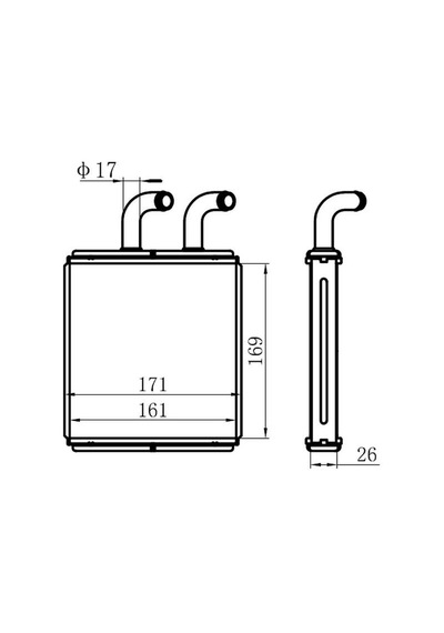 Orıs Kkı001026 Kalorıfer Radyatoru Kıa Bongo 170x165x26