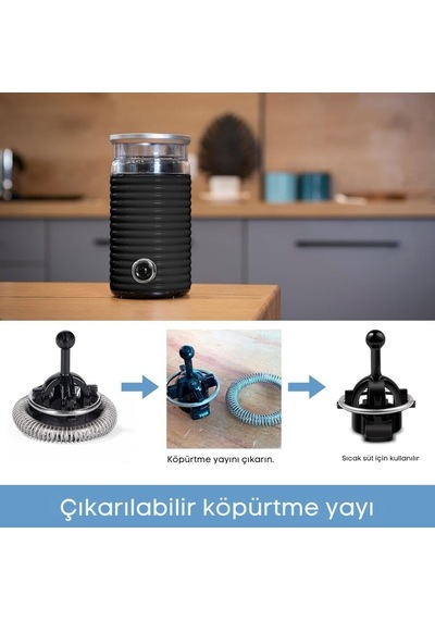 Nespresso Aeroccino 3 Süt &amp Kahve Köpürtme Makinesi İle Uyumlu Çırpıcı Başlık