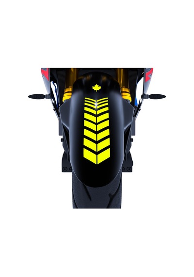 Moto Rider 4'lü Sticker Seti Floresan Sarı İç Dış Jant Şeridi Kask Ve Çamurluk Çınar Extreme