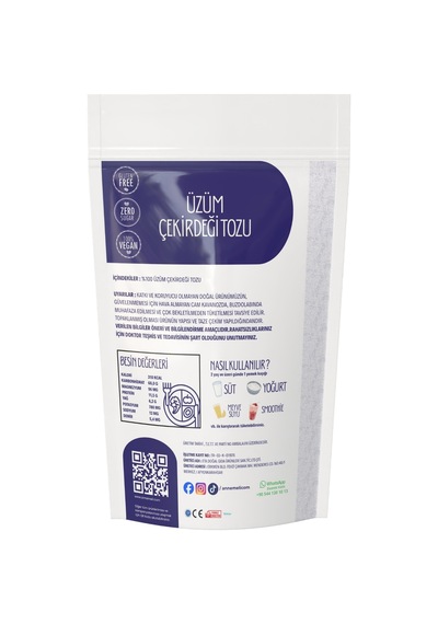 250 Gr Siyah Üzüm Çekirdeği Tozu 250 Taze Öğütülmektedir.