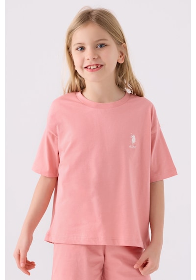 U.S. Polo Assn. U.s. Polo Assn Kız Çocuk Pembe Bermuda Takım 5274-43847 Pembe