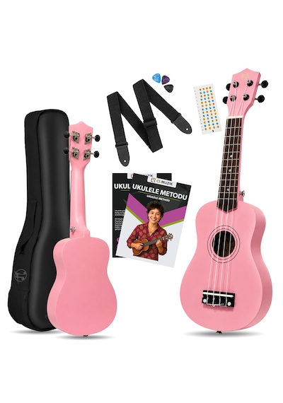Fourtune Nova Uks-21lpk Soprano Pembe Ukulele Seti Açık Pembe