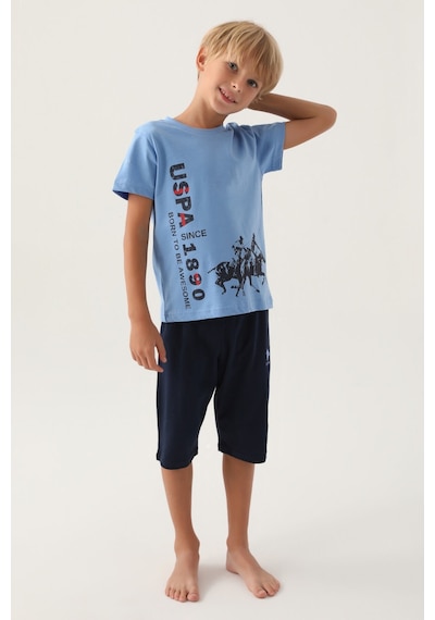 U.S. Polo Assn. Lisanslı To Be İndigo Erkek Çocuk Kapri Takım 5274-43051 İndigo