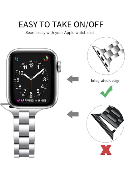 Apple Watch Band Uyumlu 38mm/40mm/41mm/iwatch Seri 10& 11 42mm /çelik Ayarlanabilir Kordon
