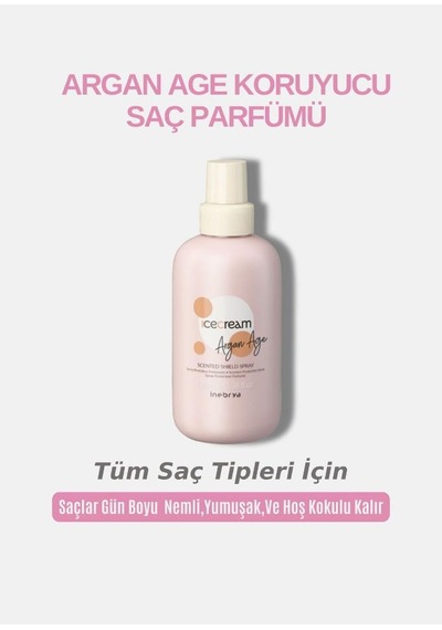 Inebrya Ice Cream Argan Age Scented Shield Spray - Argan Age Koruyucu Sac Parfumu 100 Ml