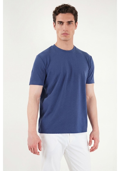 Buratti Pamuklu Bisiklet Yaka Kısa Kollu T Shirt Erkek T Shirt 5904115 İndigo