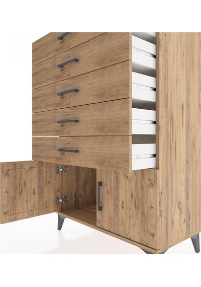 Hyperion Dolap 5 Çekmeceli 2 Kapaklı 88x44x134 Çam-çam Çam Hyperion Dolap 5 Çekmeceli 2 Kapaklı 88x44x134 Çam-çam Çam