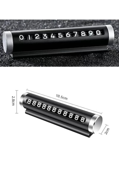Point Araç Ön Cam Telefon Numarası Şifre Tip Çevirmeli Numaratör Metal Malzeme 1