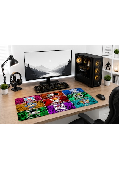 Karışık-1 40x90 Gaming Kaymaz Taban Oyuncu Ultra Pürüzsüz Mousepad 005