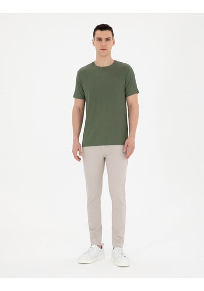 Pierre Cardin Erkek Haki Tişört 50288914-vr027 Haki