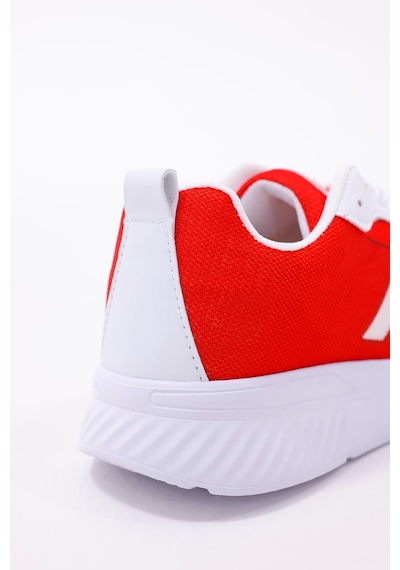 Dijital Baskılı Unisex Kırmızı Sneaker - Beyaz Desenli Günlük Ayakkabı Kırmızı-beyaz