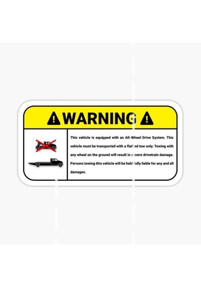Çekici Uyarı Etiketi Sticker Yapıştırma