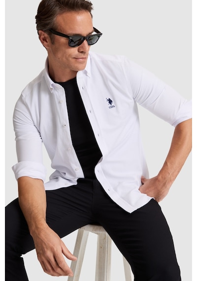 U.S. Polo Assn. U.s. Polo Assn. Erkek Basic Gömlek Pu-8957 Beyaz
