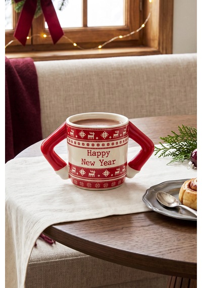 Karaca New Year Yılbaşı Sweater Kupa 420 Ml Kırmızı