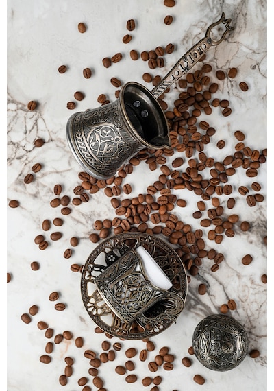 Polochef Zamak 3 Kahve Cezvesi Bakır Renk 140 Ml. 2-3 Kişilik