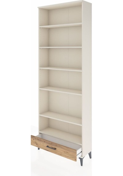 Arges Dolap 6 Raflı Tek Çekmeceli 88x30x243 Aytaşı-çam Aytaşı
