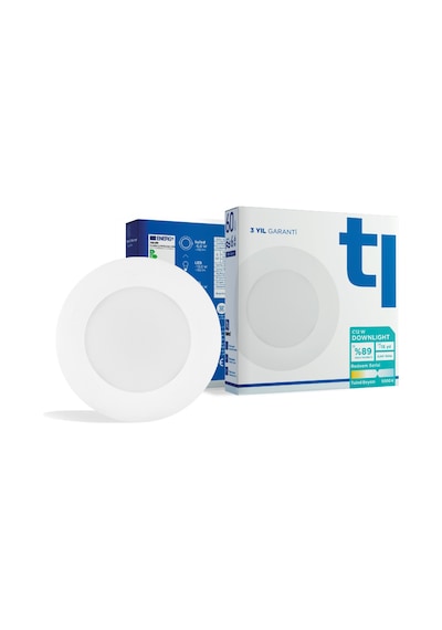 Redeem C12W Downlight, Titreşimsiz, Göz Konforu, 782 Lümen, Beyazı, 5000 Kelvin Beyaz
