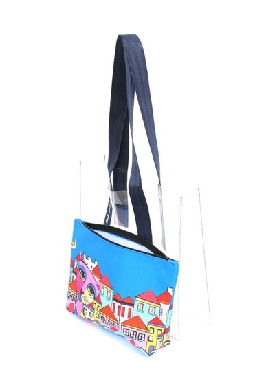 Biggdesign Owl And City Şeffaf Alışveriş Ve Plaj Çantası