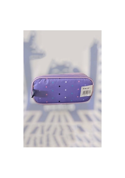 Unisex Gap Kids 3 Bölmeli Kalem Çantası - Lila Çok Renkli