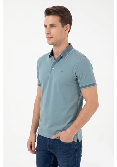 Raymons Erkek Polo Yaka Kısa Kollu Tişört Regular Kalıp T3000 Bgl-st05555 Açık Yeşil