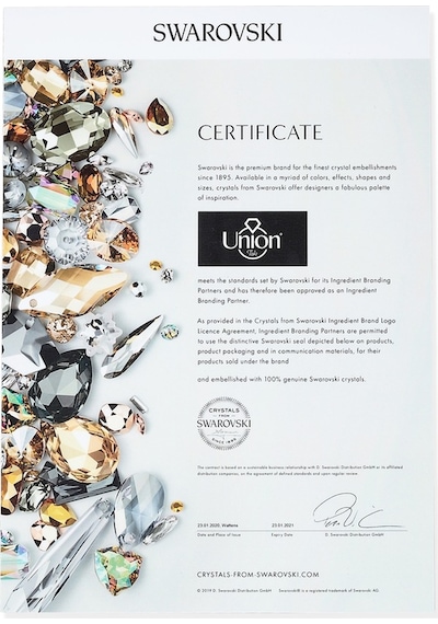 Union Swarovski Crystal Kadın 10 Mm Çerveli Gümüş Kolye