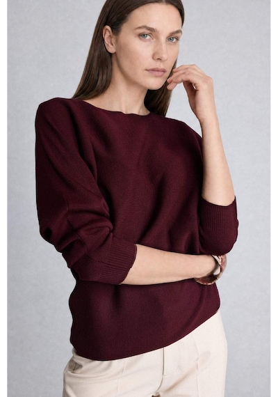 Defacto Kayık Yaka Triko Kazak G3403ax26aubr234 Bordo-br234