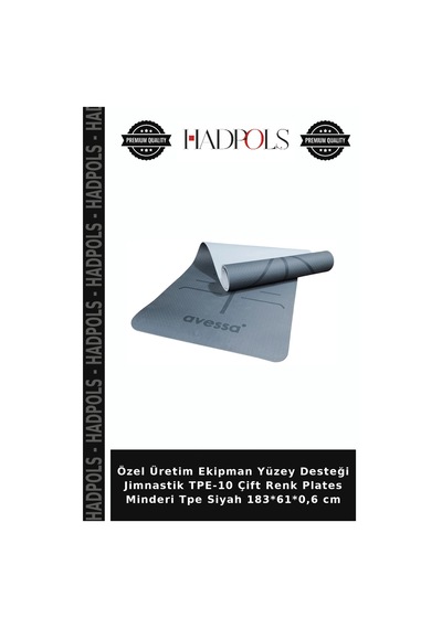 Özel Üretim Ekipman Yüzey Desteği Jimnastik Tpe-10 Çift Renk Plates Minderi Tpe Siyah 183 61 0,6 Cm