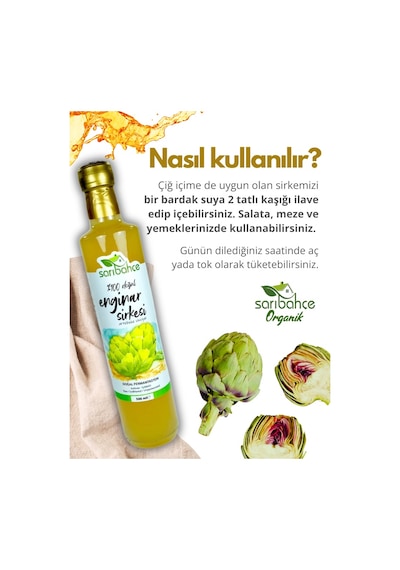 Enginar Sirkesi 500 Ml - Organik Doğal Fermantasyon