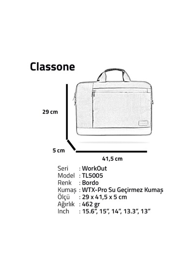15.6 Inch Laptop,Notebook Çantası -Bordo N11.40980