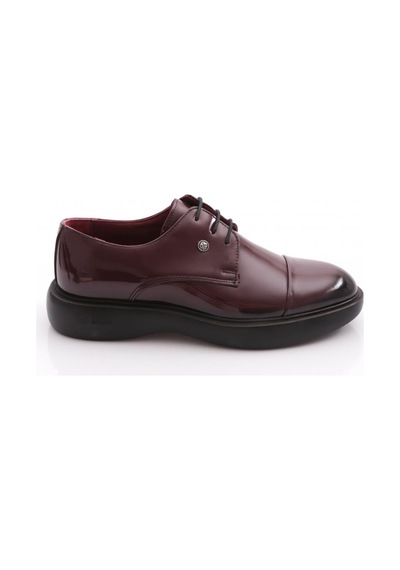 Dgn 2570916 Erkek Klasik Ayakkabı Bordo Rugan