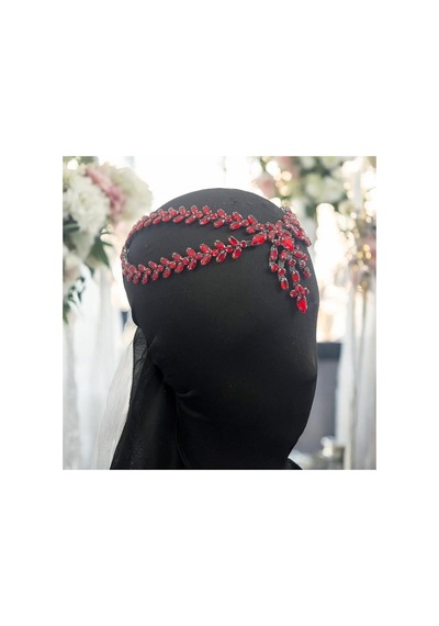 Alınlık Gelin,kına,nişan,söz,after,bride,party Taç Kırmızı - 729058546 Kırmızı