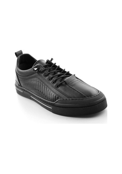 Bambi Siyah Napa Hakiki Deri Erkek Sneaker E01438096043