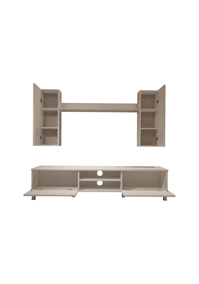 Decoraktiv Eko 5d Mdf Dvd Krom Ayaklı Tv Ünitesi Tv Sehpası Beyaz