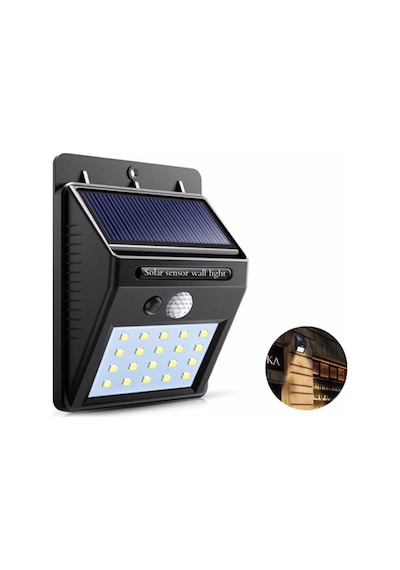 Noas 20w Neptün Solar Aplik Beyaz Işık Yl84-2001-s Siyah