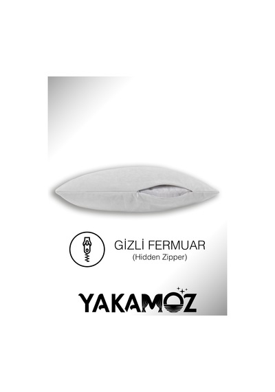Beyaz Renk Kırlent , Yastık Kılıfı Kadife Görünümlü Velvet Touch Serisi Beyaz