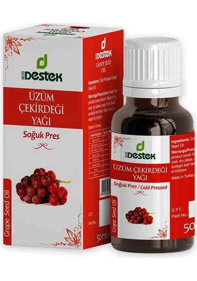Destek Üzüm Çekirdeği Yağı Soğuk Sıkım 50 ML
