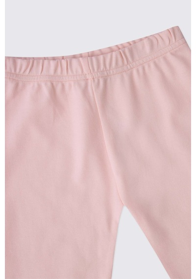 Panço Liberty Kumaş Yenidoğan Patikli Pembe Pantolon