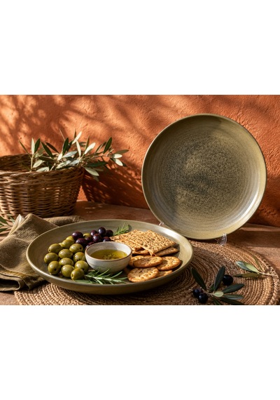 2'li Adelfa Ripple Deep Plate 26 Cm 1000 Cc Ana Yemek / Şef Sunum / Sulu Yemek / Bowl Servis Tabağı Çok renkli