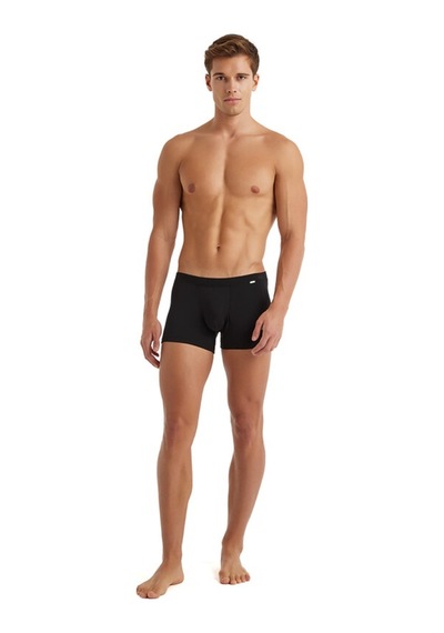 Erkek Modal Elastan Boxer Silver 9310 Siyah