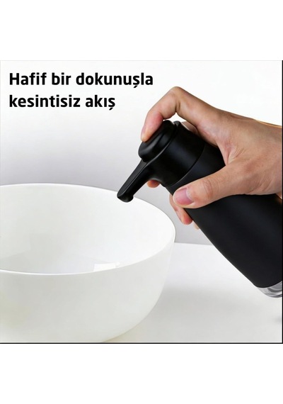 Demy Haus Sense Touch Manuel Pompalı Sıvı Sabunluk / Paslanmaz Çelik / 450ml Şeffaf Seviye Bölmesi / Parmak İzi B Diğer