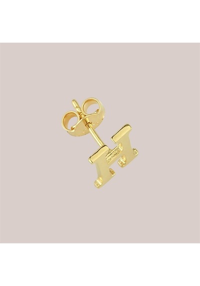 Goldkupe 14 Ayar Altın H Harf Küpe 0,53 Gr-1365