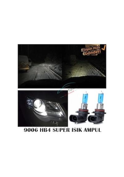 Hb4 9006 Beyaz Işık Far Ampulü 12V