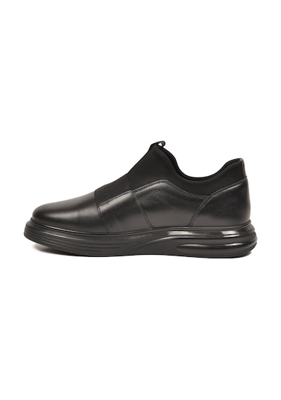Voyager Siyah Hakiki Deri Slip-on Konfor Taban Erkek Casual Ayakkabı Sneaker 6961 M