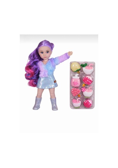 Mulisha Fashion & Classical Serisi Mor Saçlı Bebek - 30 Cm Eklemli Figür Ve Aksesuar Seti