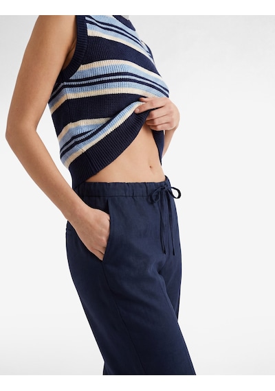 Koton Keten Görünümlü Cepli Straight Fit Düz Paça Pantolon Lacivert 6sak40250ew Lacivert - Mavi