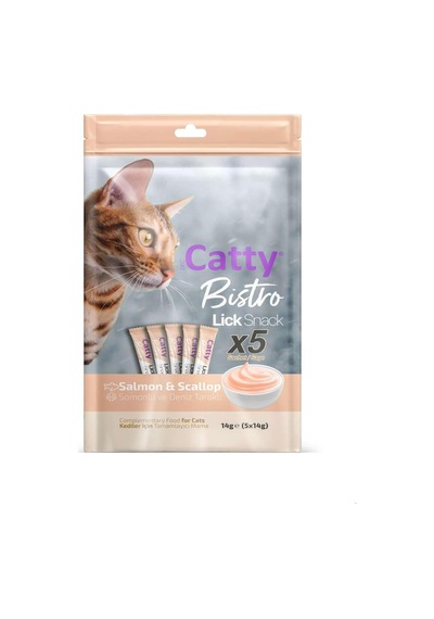 Catty Bistro Somonlu Ve Deniz Taraklı Yetişkin Kedi Krema Ödülü 5 X 14 Gr