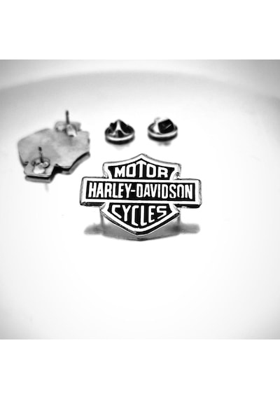 Harley Motorcu Rozeti Gümüş