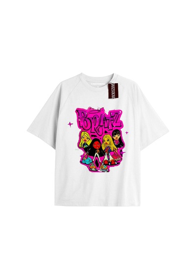 Tarzsokak Y2k Bratz Oversize Kod Bratz20 Beyaz